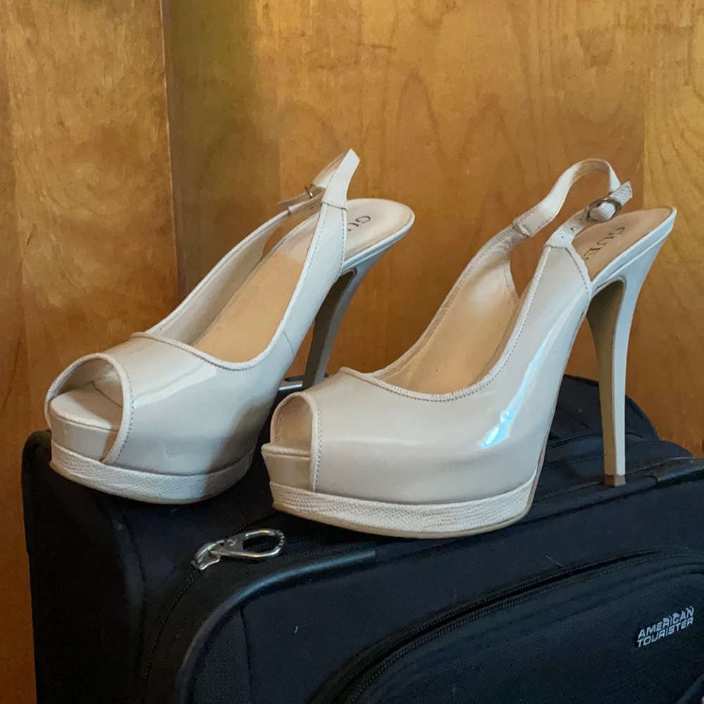 Guess peeptoe heels